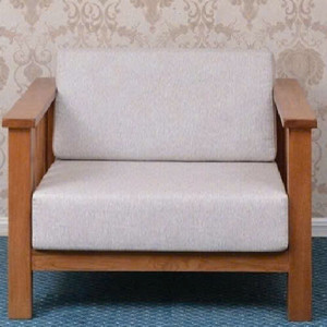 Slatted Oak : Ghế Sofa Đơn Gỗ Sồi Kèm Nệm
